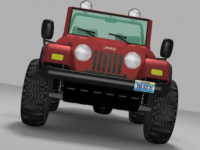 Jeep SUV 4x4 Wrangler 3D model