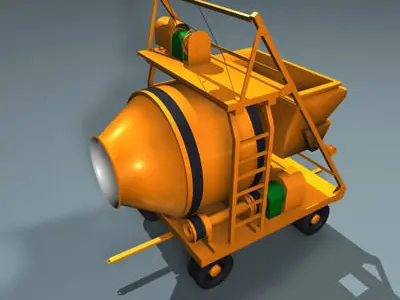 concrete mixer 01 3D model
