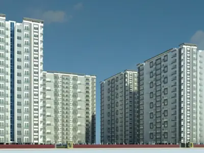 Apartment Buildings  3D model