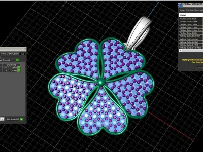 Clover pendant model 872 3D print model