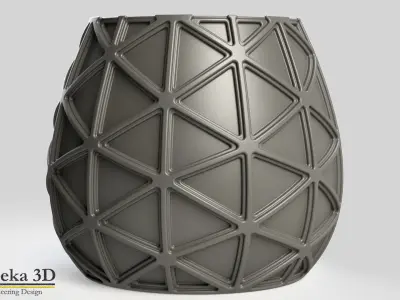 TRINAGULAR POT AND DODECAHEDRON POT 3D print model
