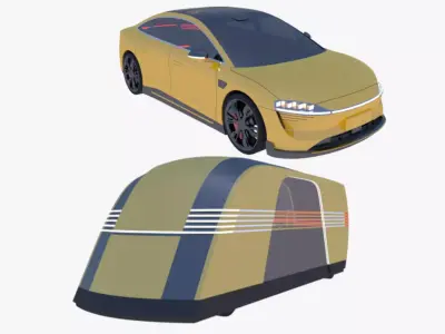 Tesla Robovan and Luxeed S7 3D Model Pack