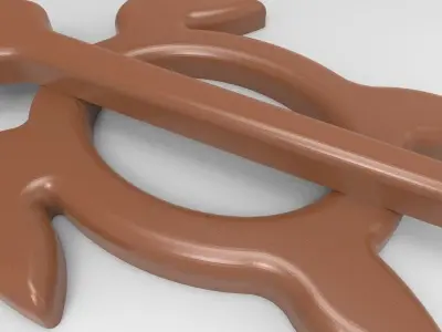 3D shawl pin 3D print model