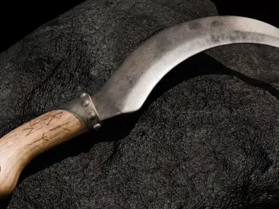 Knife Athame Low-poly 3D model