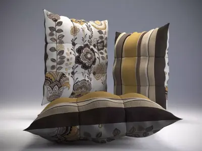 Buttoned Pillow 3D model