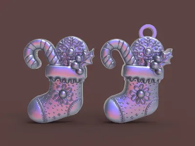 christmastree sock decor 3D print model