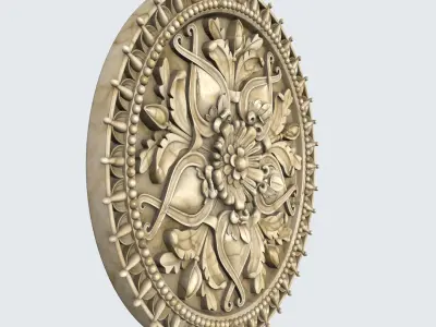 Architectural ornament in a circle 3D model
