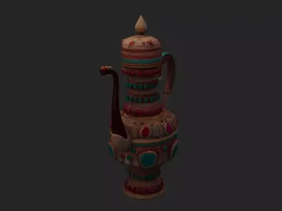 Chinese kettle   Low-poly 3D model