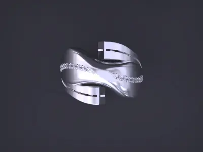 Luxury jewelry ring 3D print model