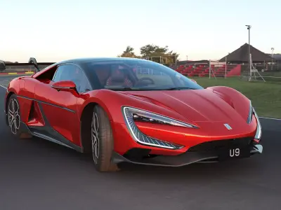 2025 BYD YangWang U9 with interior 3D model