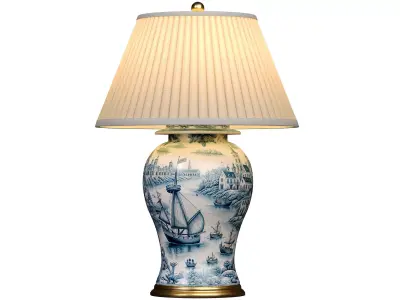 Table lamp with painted England Empel Ginger Jar Ceramic 3D model