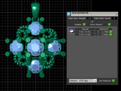 DIAMOND GOLD PENDANT 3D PRINTABLE MODEL 3D print model