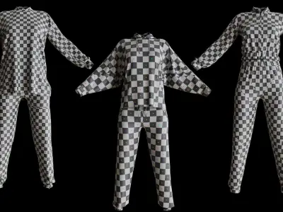 3 Tracksuits for women vol02 3D model