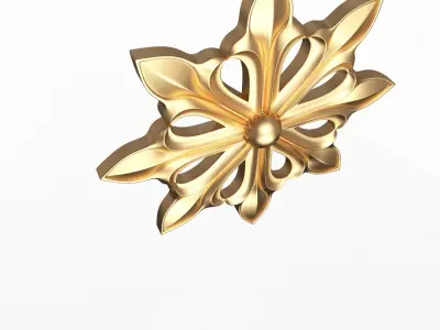 Rosette Carved Decoration CNC 025 Low-poly 3D model