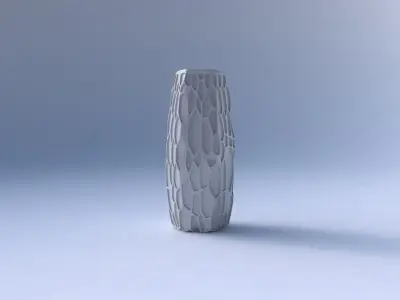 Vase hexagon with organic dents 3D print model