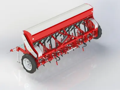 WG 1022 - Mounted mechanical seed drill 3D model