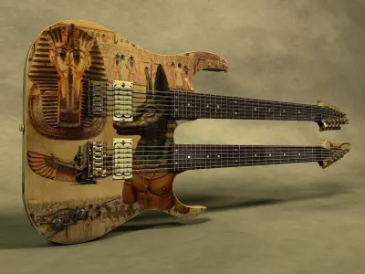 Ibanez Double Neck guitar 3D model