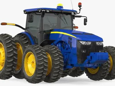 John Deere Tractor Dual Wheels 3D model