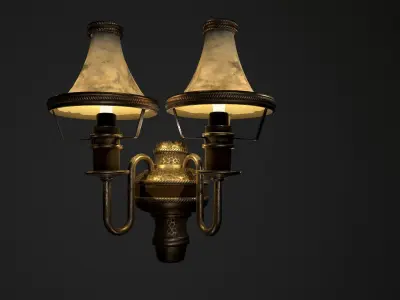 Wall lamp Low-poly 3D model