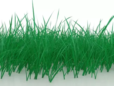 Animated Patch of Grass Low-poly 3D model