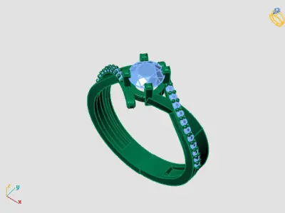Women Ring 3DM Womens Ring 3d models 3D print model 3D print model 43
