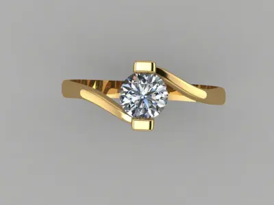 wedding ring 3D print model