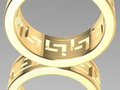 Patterned Ring 3D model Texture 3D print model 3D print model