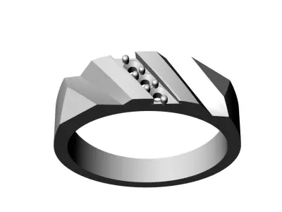Man sport silver ring 3D print model