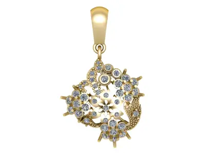 SWAROVSKI CRYSTAL PENDANT 3D PRINTABLE MODEL 3D print model