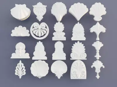 Ornament  Architectural Pack for interior and exterior Low-poly 3D model