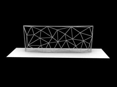 Triangulated Wall random points v2 3D model