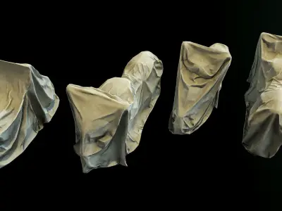 Motorcycle Covers Low-poly 3D model