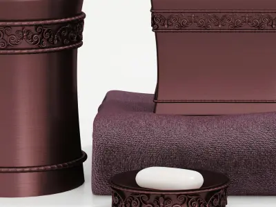 Bathroom decorative set 5 3D model