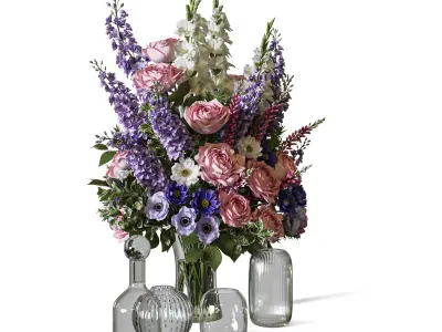 Flower Set 088 3D model