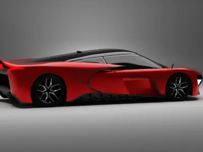 Low poly Concept Car Low-poly 3D model
