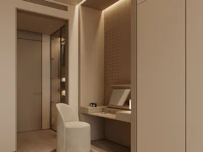 Log style bedroom 3D model