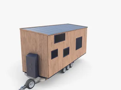 Mobile house trailer V2 3D model