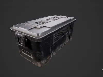 Sci-Fi military Crate Free low-poly 3D model
