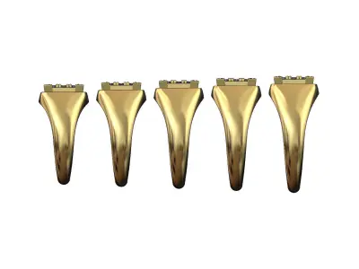 Square diamond bezel cluster fashion ring US sizes 5to9 3D print model