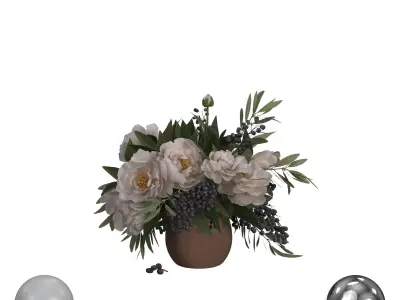 bouquet flowers  3D model