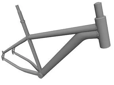 Detailed Bike Frame 2 3D model