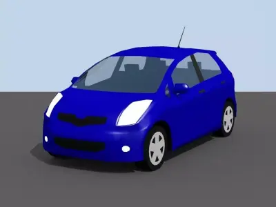Low Poly Toyota Yaris Low-poly 3D model