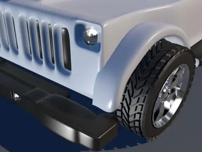 Wrangler Jeep 3d Low-Poly Model  Low-poly 3D model