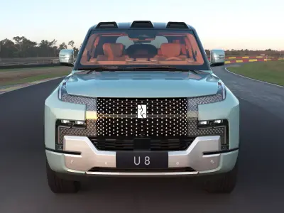 2025 BYD Yangwang U8 with lowpoly interior Low-poly 3D model