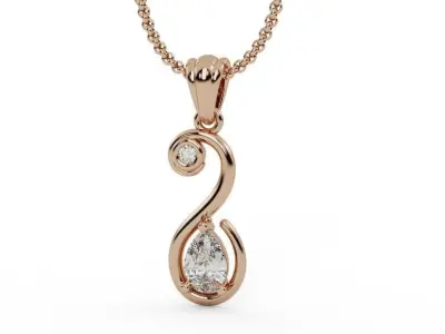 pendant necklace 3D print model 17