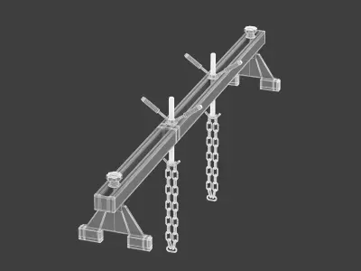 Garage Dual Hook Engine Gearbox Support 3D model