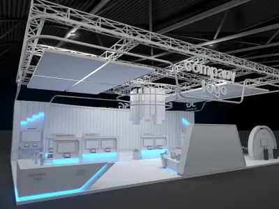 exhibition stand 20x15 model 3D model
