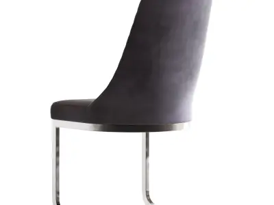 Diamond Sofa Vogue Dinning Chair and Capri Round Table 3D model