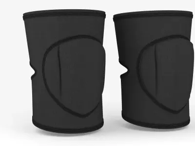 Fabric knee pad 3D model