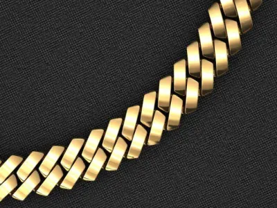 5 MM CUBAN SQUARE LINK CHAIN FOR BRACELET OR NECKLACE 3D print model